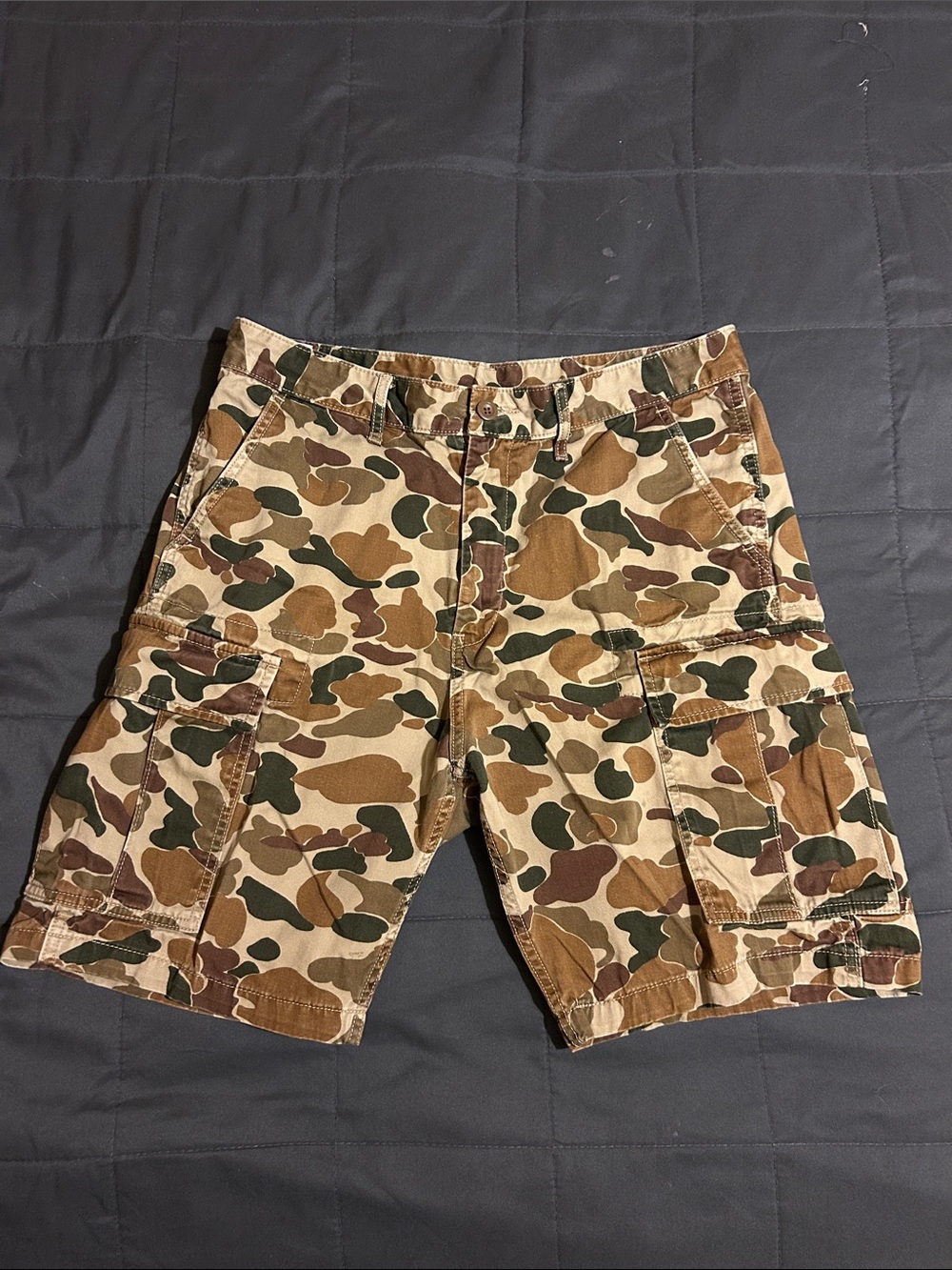 Levi's Men's Camo Cargo Shorts in Tan, Brown, Green